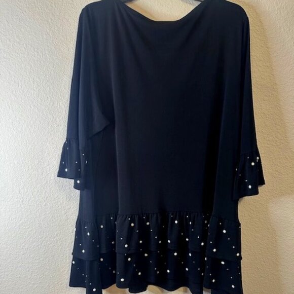 Beldini top with Pearls and Rhinestones Size 2x - Picture 1 of 6
